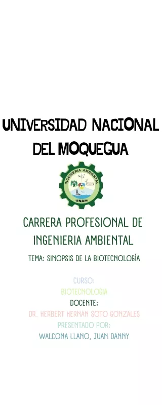 Sinopsis de la biotecnología ambiental