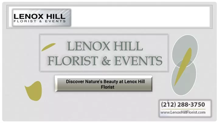 lenox hill florist events