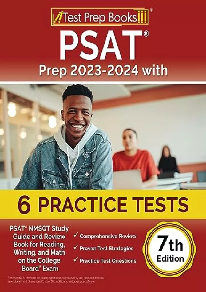PPT READ [PDF] PSAT Prep 20232024 with 6 Practice Tests PSAT NMSQT