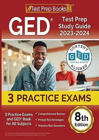 get [PDF] Download GED Test Prep Study Guide 2023-2024: 3 Practice Exams and GED Book for All