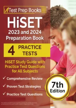 Download Book [PDF] HiSET 2023 and 2024 Preparation Book: HiSET Study Guide with Practice Test