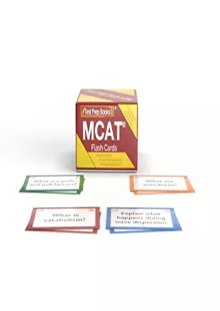 [PDF READ ONLINE] MCAT Prep Flashcards: MCAT Flash Cards Study Guide 2023-2024 Review with