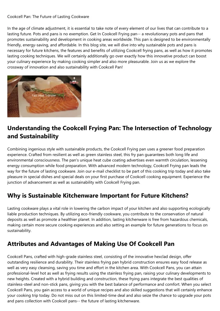 cookcell pan the future of lasting cookware