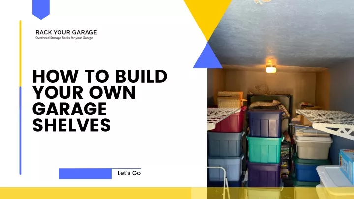 how to build your own garage shelves