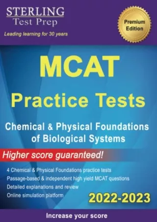 PDF/READ Sterling Test Prep MCAT Practice Tests: Chemical & Physical Foundations of