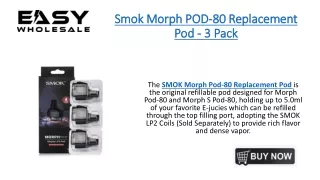 smok morph pod 80 replacement pod 3 pack