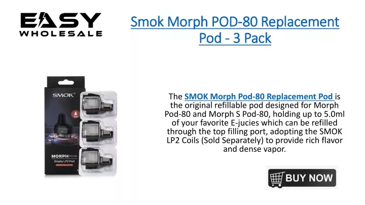 smok morph pod 80 replacement pod 3 pack