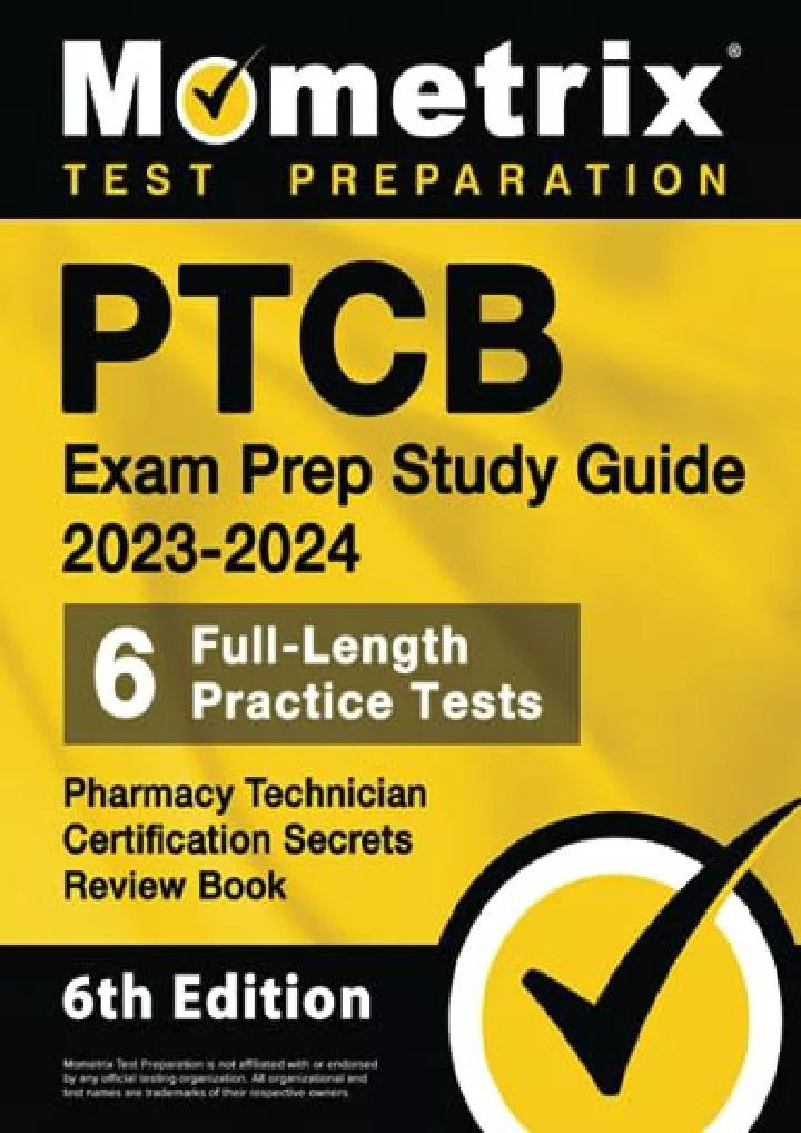 PPT READ [PDF] PTCB Exam Prep Study Guide 20232024 6 Full Length