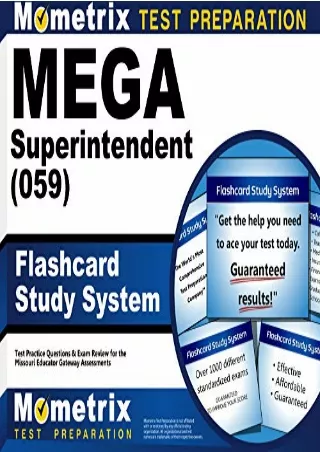 [PDF READ ONLINE] MEGA Superintendent (059) Flashcard Study System: MEGA Test Practice Questions