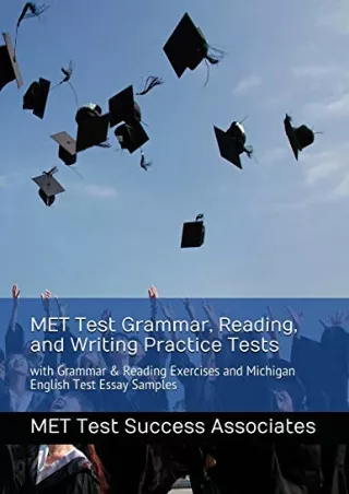 Download Book [PDF] MET Test Grammar, Reading, and Writing Practice Tests: with Grammar and
