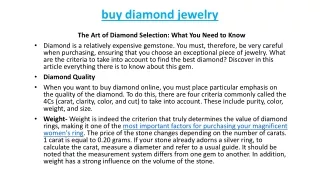 buy diamond jewelry