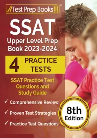 PDF_ SSAT Upper Level Prep Book 2023-2024: SSAT Practice Test Questions and Study