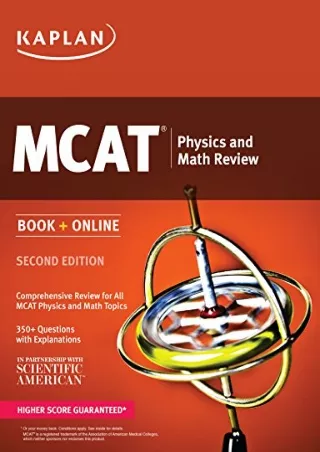 [PDF READ ONLINE] Kaplan MCAT Physics and Math Review: Book   Online (Kaplan Test Prep)