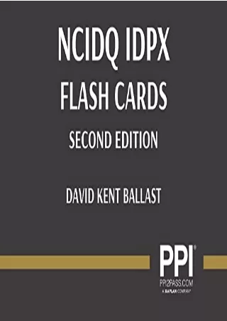 $PDF$/READ/DOWNLOAD PPI NCIDQ IDPX Flash Cards (Cards), 2nd Edition – More Than 200 Flashcards for