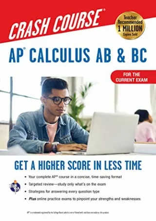 PDF/READ AP® Calculus AB & BC Crash Course 3rd Ed., Book   Online: Get a Higher Score