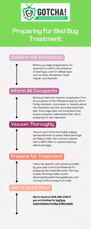 preparing for bed bug treatment