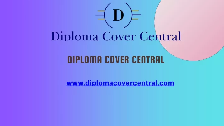 diploma cover central