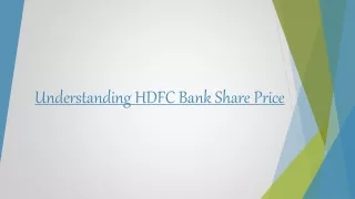 understanding hdfc bank share price