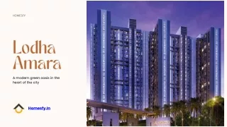 Flats for Sale in Lodha Amara Kolshet Thane