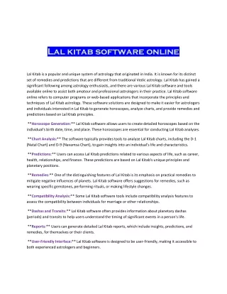 Lal kitab software online