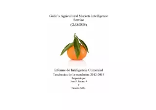 Kindle online PDF Tendencias de la mandarina 2012 2015 Informe de inteligencia c