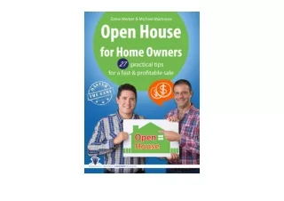 Download PDF Open House for Homeowners 27 practical tips for a fast profitable s