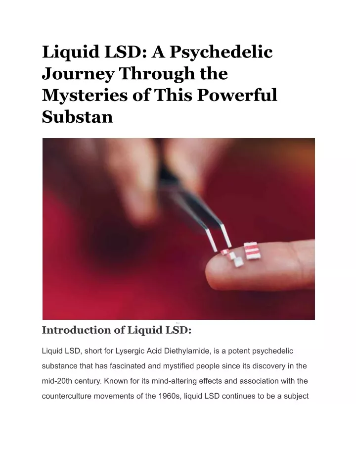 liquid lsd a psychedelic journey through