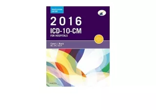 Ebook download 2016 ICD 10 CM Hospital Professional Edition E Book full