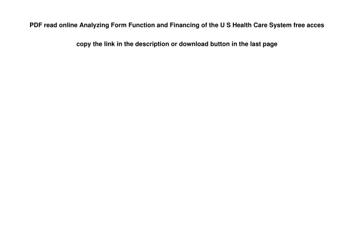 pdf read online analyzing form function
