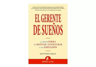 Ebook download El gerente de sueños Narrativa empresarial Spanish Edition  free