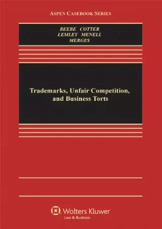 [PDF] DOWNLOAD EBOOK Trademark & Unfair Competition in the New Technologica