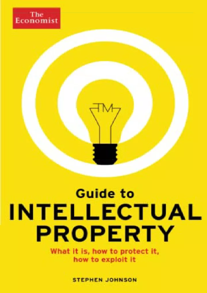 guide to intellectual property economist books
