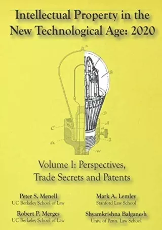 [PDF] DOWNLOAD FREE Intellectual Property in the New Technological Age 2020