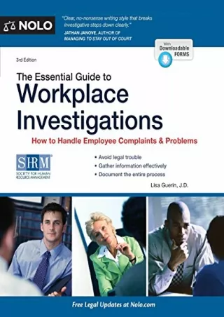 (PDF/DOWNLOAD) The Essential Guide to Workplace Investigations: How to Hand