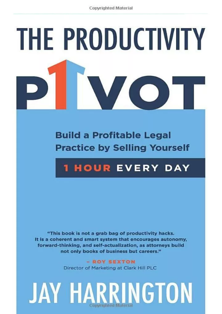 the productivity pivot build a profitable legal