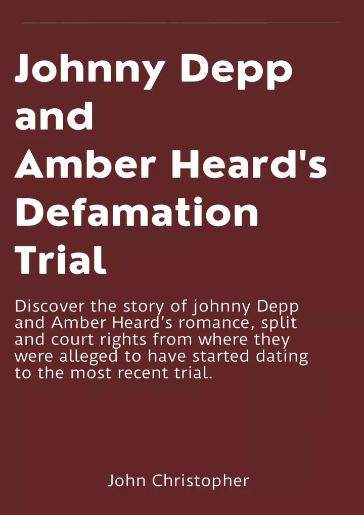 johnny depp and amber heard s defamation trial