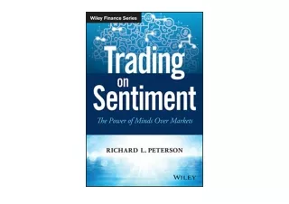 Ebook download Trading on Sentiment The Power of Minds Over Markets Wiley Financ