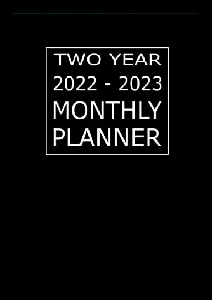 two year 2022 2023 monthly planner 24 months