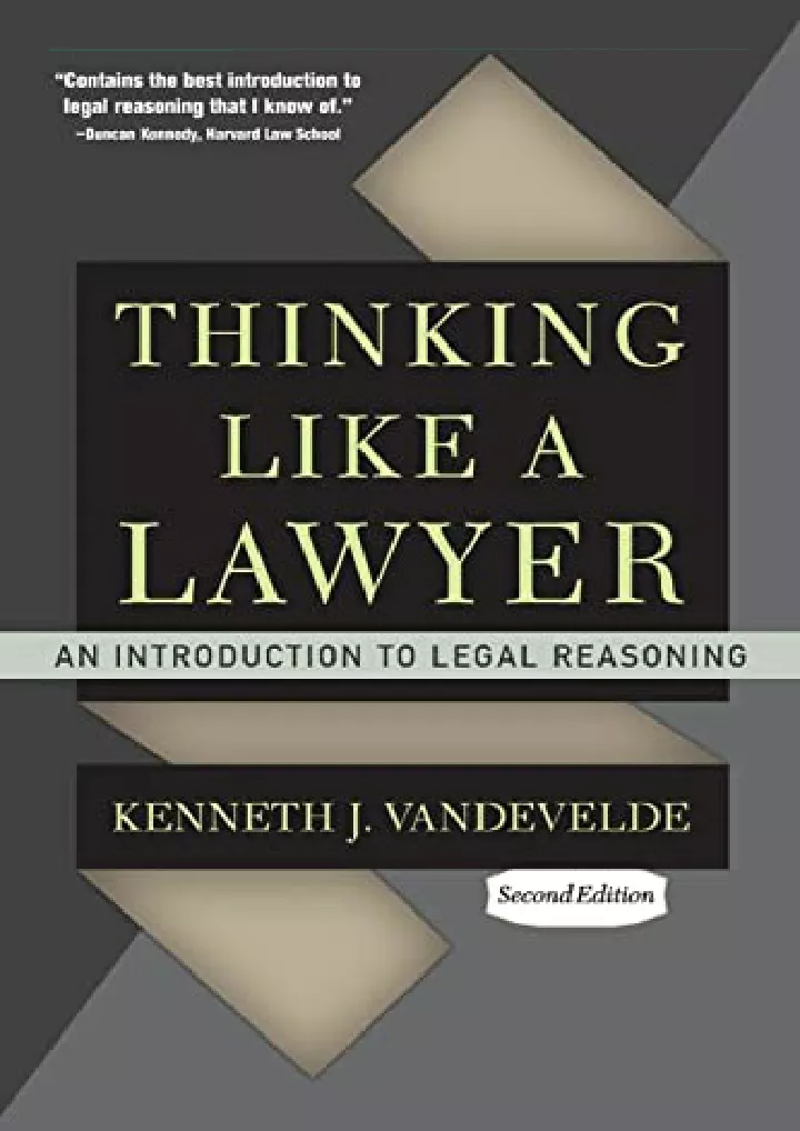 thinking like a lawyer an introduction to legal