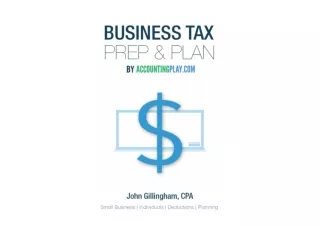 PDF read online Business Tax Prep Plan by Accounting Play Small Business Individ