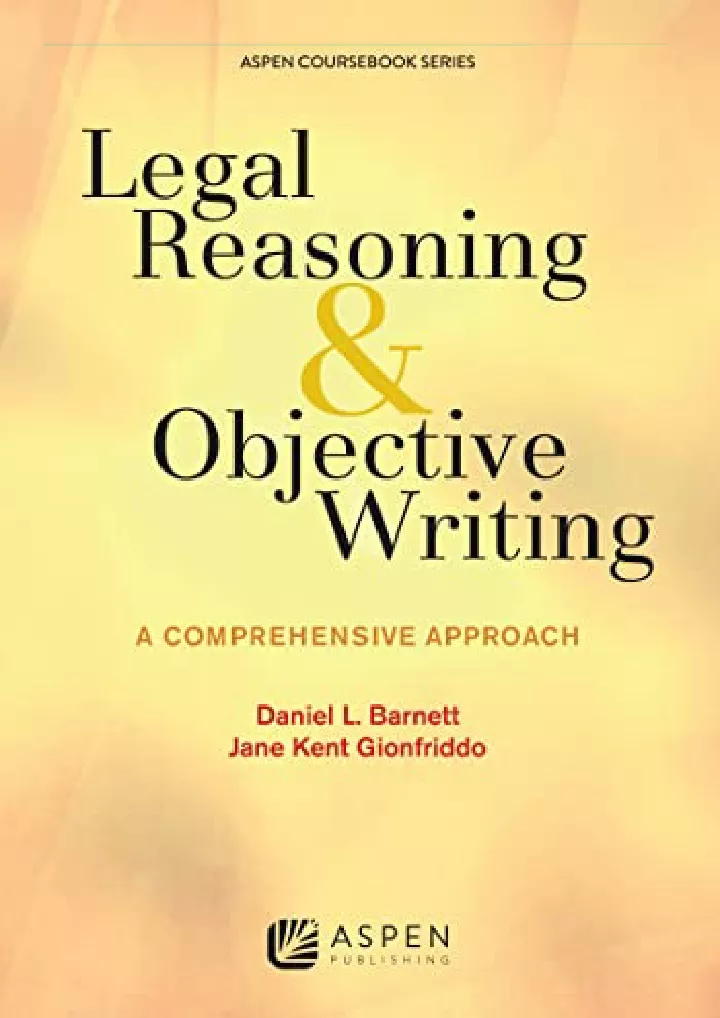 legal reasoning and objective writing