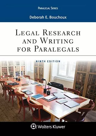 EPUB DOWNLOAD Legal Research and Writing for Paralegals ebooks