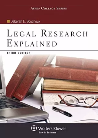[PDF] DOWNLOAD FREE Legal Research Explained, Third Edition kindle