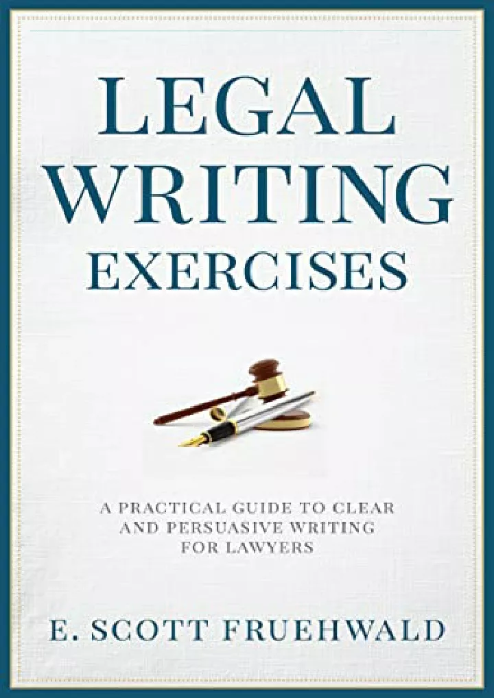 legal writing exercises a practical guide