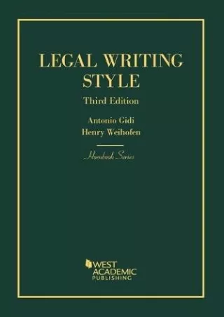 PDF KINDLE DOWNLOAD Legal Writing Style (Hornbooks) full