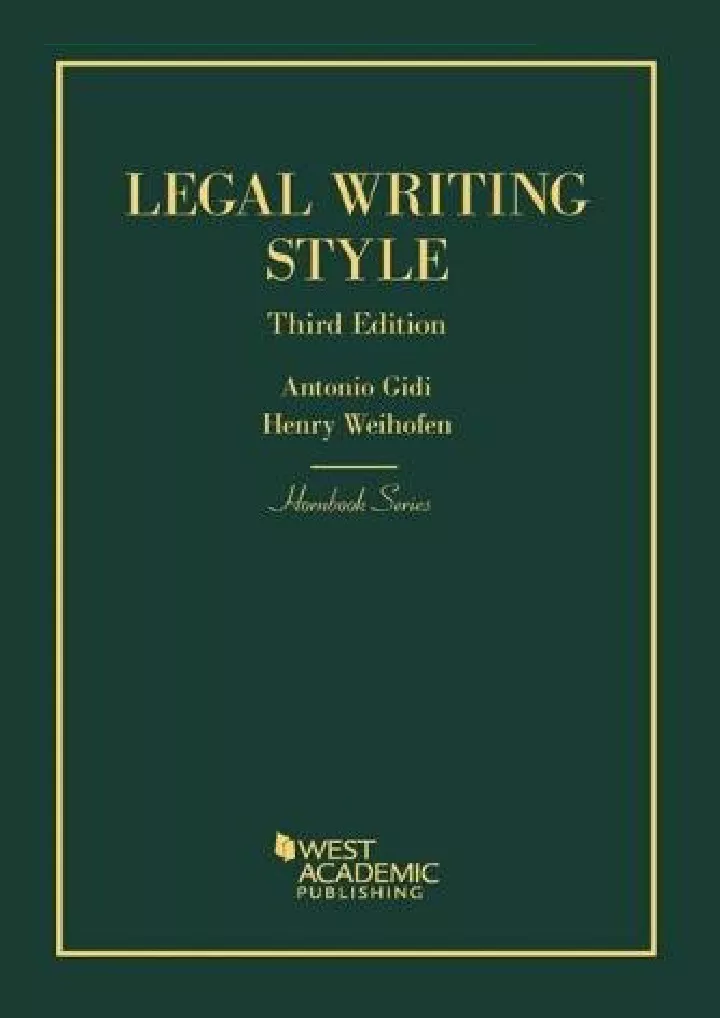 legal writing style hornbooks download pdf read