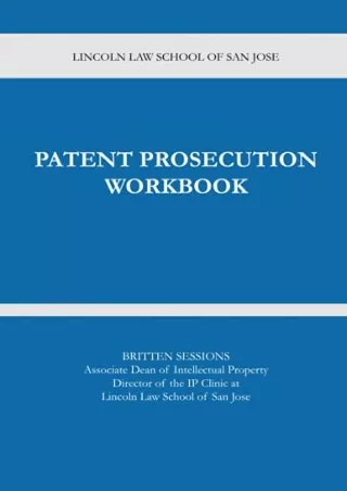 DOWNLOAD [PDF] Patent Prosecution Workbook kindle