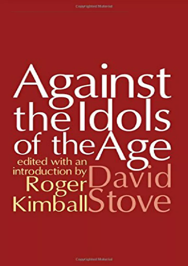 against the idols of the age download pdf read