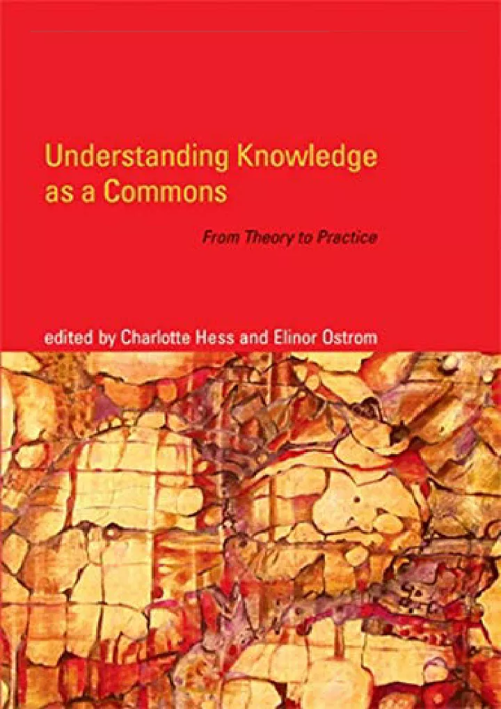 understanding knowledge as a commons from theory