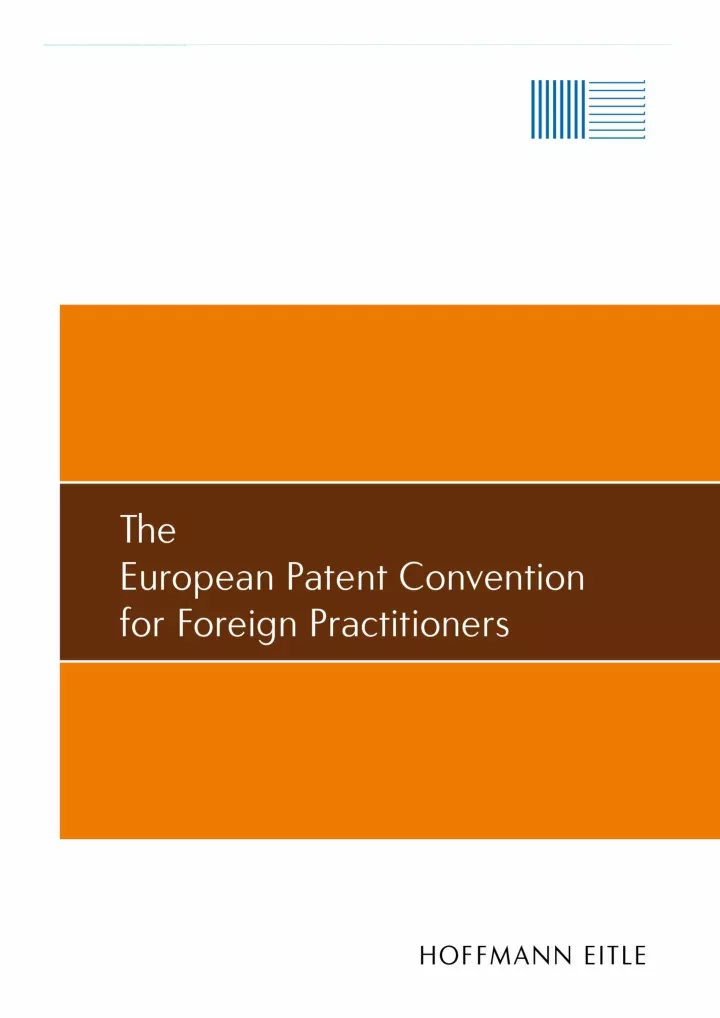 the european patent convention for foreign